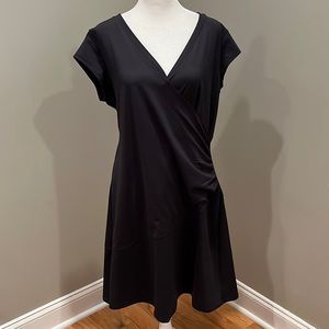 Athleta Black Faux Wrap Dress